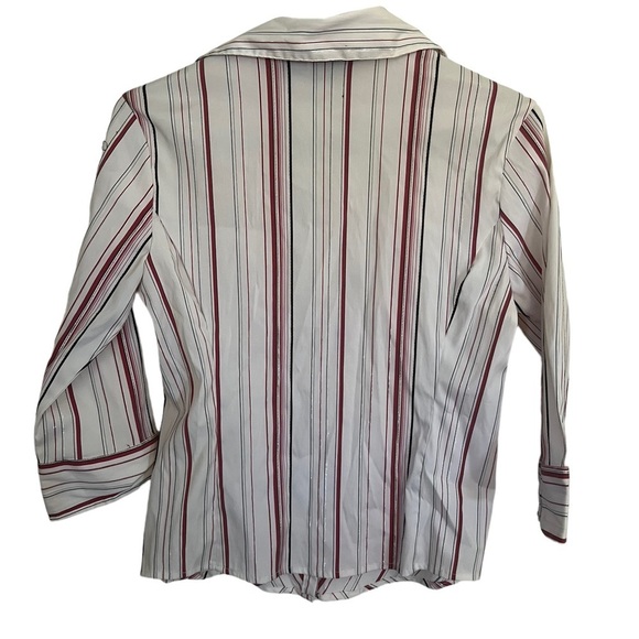 Y2K Ruched Striped Blouse M - Picture 3 of 3